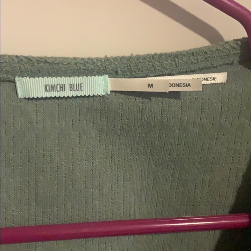 urban outfitters/ kimchi blue olive green crop - Picture 3 of 6